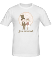 Мужская футболка Just married (Молодожены) фото