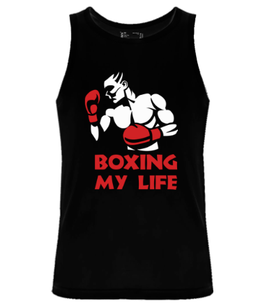 Мужская майка Boxing my life  (Бокс моя жизнь)