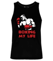 Мужская майка Boxing my life  (Бокс моя жизнь) фото