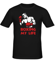 Мужская футболка Boxing my life  (Бокс моя жизнь) фото