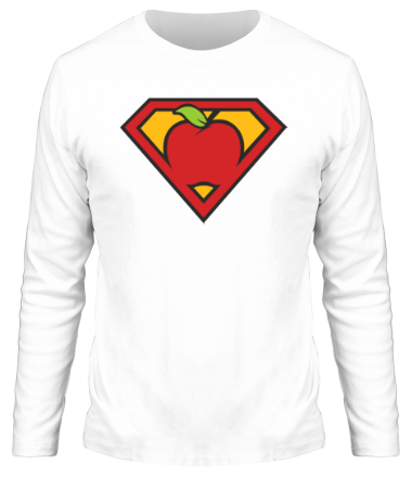 Мужская футболка длинный рукав Super apple
