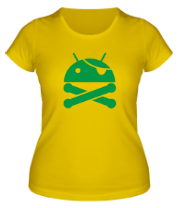 Женская футболка Андройд пират фото