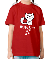 Детская футболка Happy kitty фото