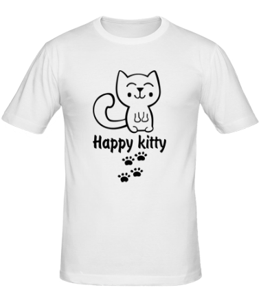 Мужская футболка Happy kitty