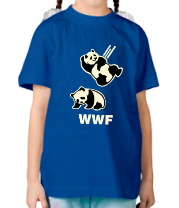 Детская футболка Панда WWF Wrestling Challenge светится фото