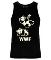 Мужская майка Панда WWF Wrestling Challenge светится фото