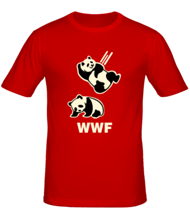 Мужская футболка Панда WWF Wrestling Challenge светится