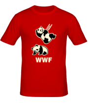 Мужская футболка Панда WWF Wrestling Challenge светится фото