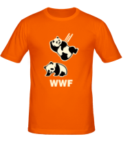 Мужская футболка Панда WWF Wrestling Challenge светится фото