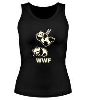 Женская майка борцовка Панда WWF Wrestling Challenge светится фото