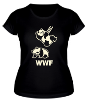 Женская футболка Панда WWF Wrestling Challenge светится фото