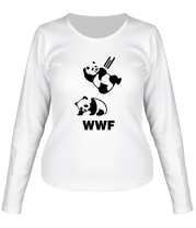 Женская футболка длинный рукав Панда WWF Wrestling Challenge фото