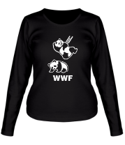 Женская футболка длинный рукав Панда WWF Wrestling Challenge фото