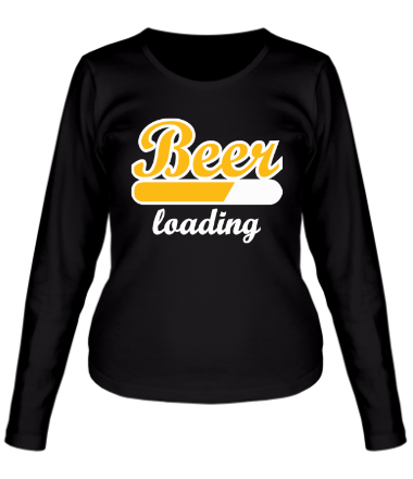 Женская футболка длинный рукав Beer Loading