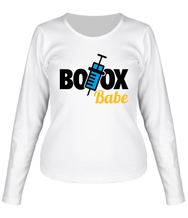 Женская футболка длинный рукав Botox Babe