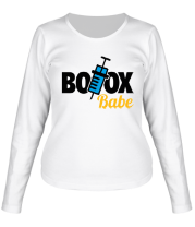 Женская футболка длинный рукав Botox Babe фото