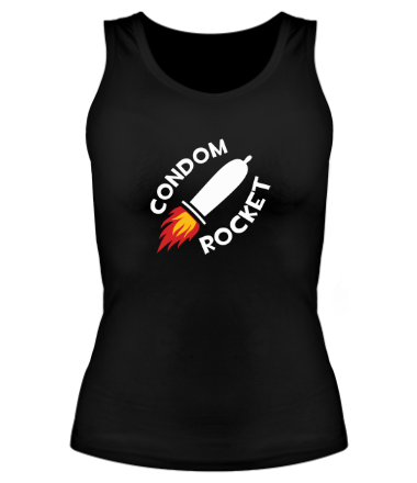 Женская майка борцовка Condom Rocket