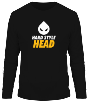 Мужская футболка длинный рукав Hard Style Head фото
