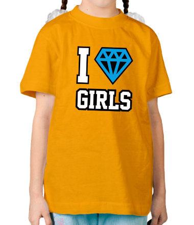 Детская футболка I Love Diamond Girls