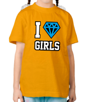 Детская футболка I Love Diamond Girls фото