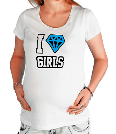 Футболка для беременных I Love Diamond Girls