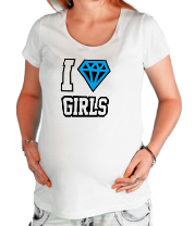 Футболка для беременных I Love Diamond Girls фото