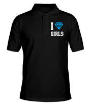 Мужская футболка поло I Love Diamond Girls фото