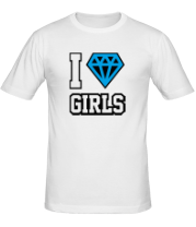 Мужская футболка I Love Diamond Girls фото