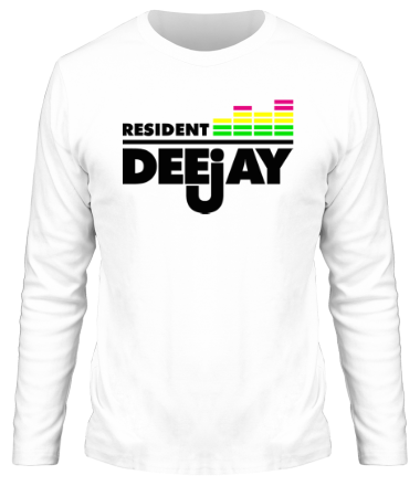 Мужская футболка длинный рукав Resident DeeJay