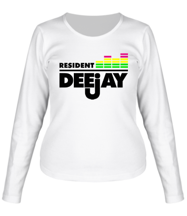 Женская футболка длинный рукав Resident DeeJay