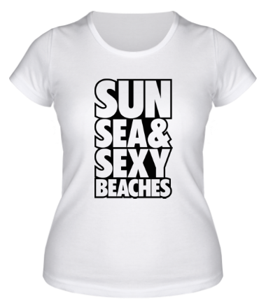 Женская футболка Sun Sea & Sexy Beaches