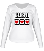 Женская футболка длинный рукав Sushi Love фото