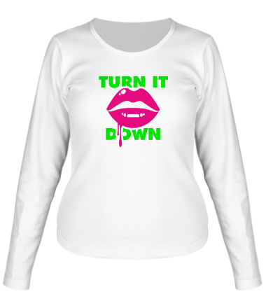 Женская футболка длинный рукав Turn It Down