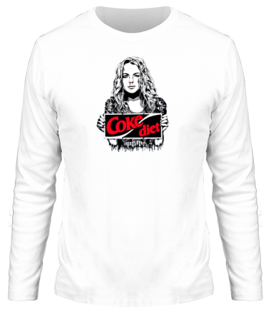 Мужская футболка длинный рукав Lindsay Lohan Coke diet