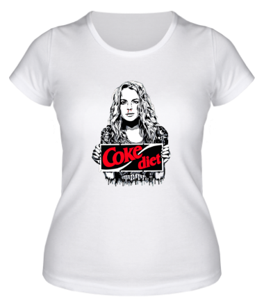 Женская футболка Lindsay Lohan Coke diet
