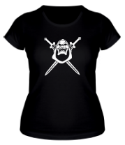 Женская футболка Череп с мечами фото