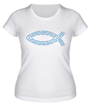 Женская футболка Христианская рыбка фото