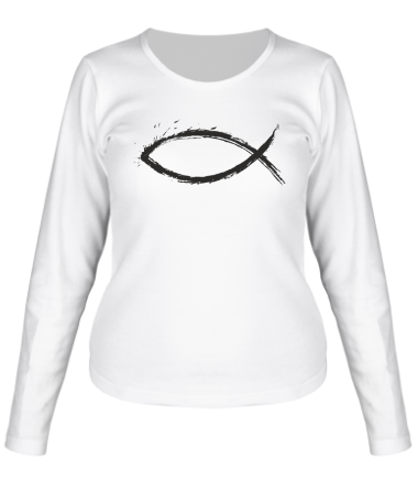 Женская футболка длинный рукав Христианский символ