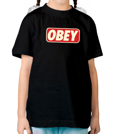 Детская футболка obey glow