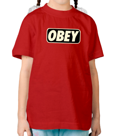 Детская футболка obey glow