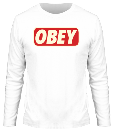 Мужская футболка длинный рукав obey glow