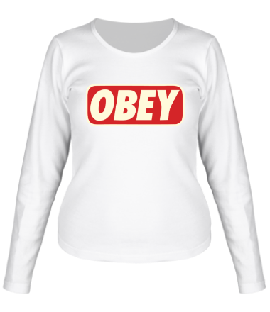 Женская футболка длинный рукав obey glow