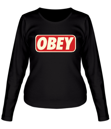 Женская футболка длинный рукав obey glow