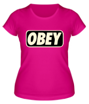 Женская футболка obey glow фото
