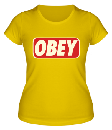 Женская футболка obey glow