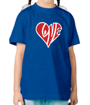 Детская футболка Love сердце фото
