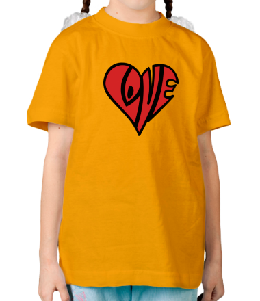 Детская футболка Love сердце