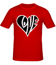 Мужская футболка Love сердце фото