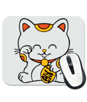 Коврик для мыши Манэки-нэко кошка зовущие счастье фото