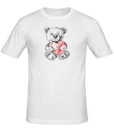 Мужская футболка Мишка с сердцем